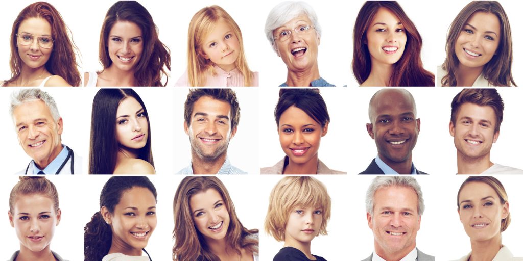Multiple People Smiling After Orthodontic Treatment